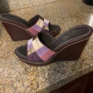 Coach Wedge Shoes. NEW, never wore. Size 6 1/2.